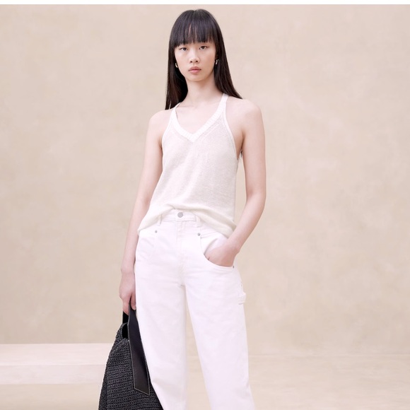 NWT BANANA REPUBLIC TEIA LINEN SWEATER TANK - Picture 5 of 7